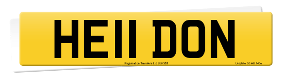 Registration number HE11 DON